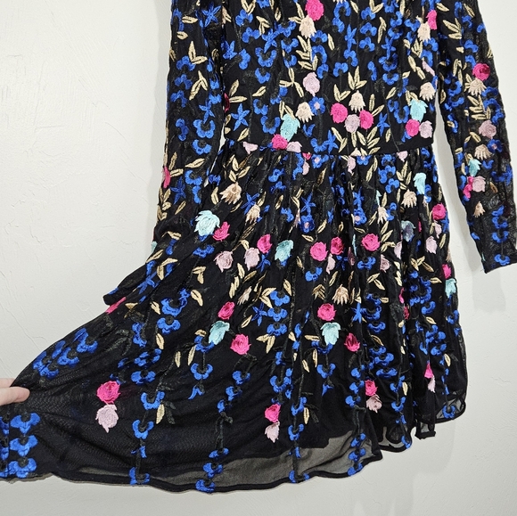 Floral Embroidered Long Sleeve Dress - Picture 5 of 16